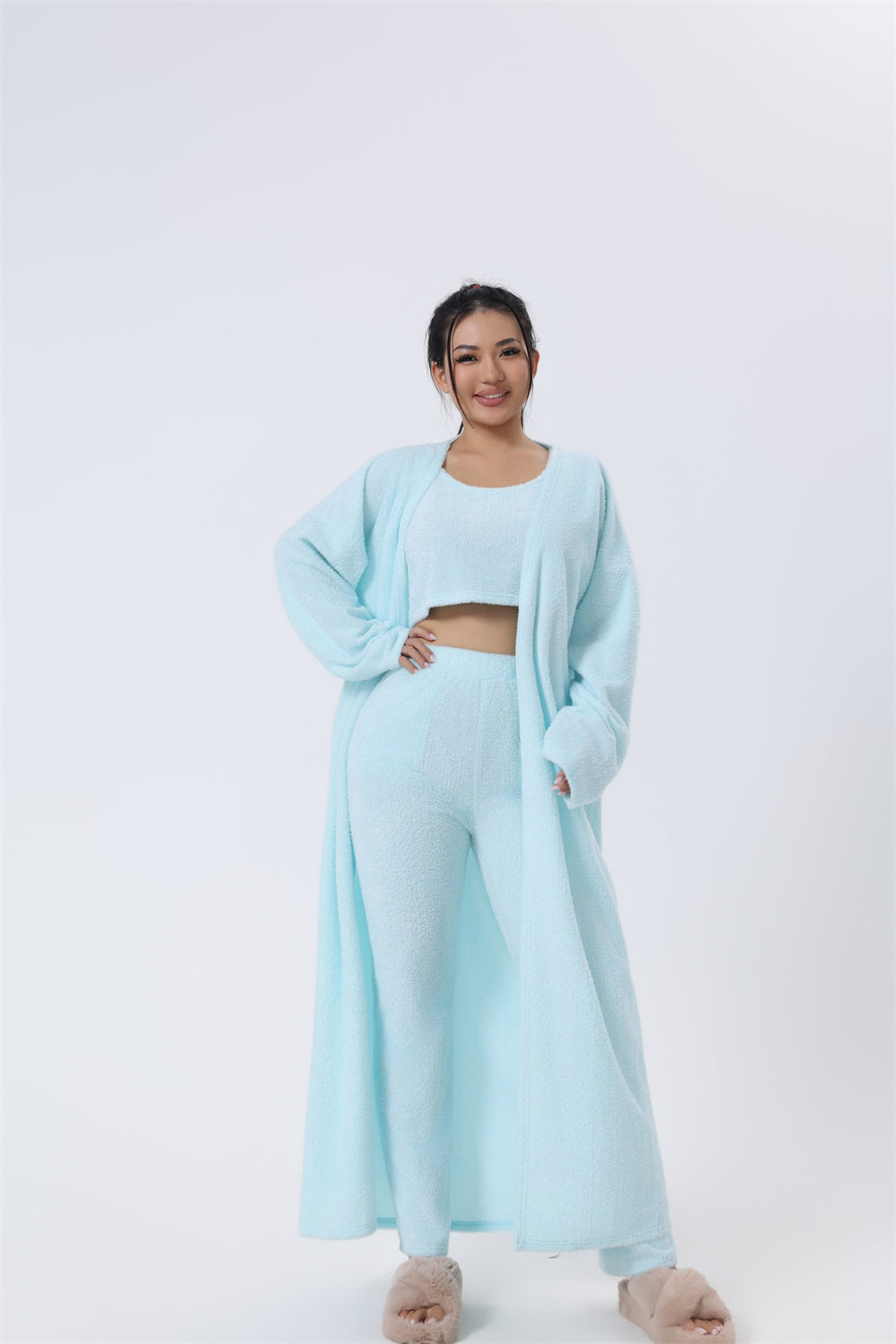 Cozy 3-Piece Pajama Lounge Set – Soft Matching Winter Loungewear - product photo 9 of 14