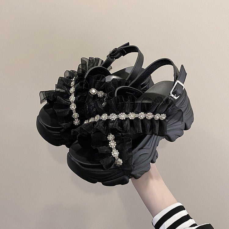 Rhinestone Platform Sports Sandals - photo 3