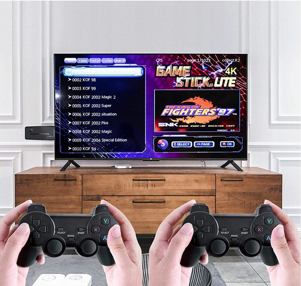 Retro games console set with 2 wireless controllers - photo 7 of 9