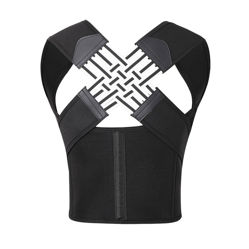 posture corrector being put on