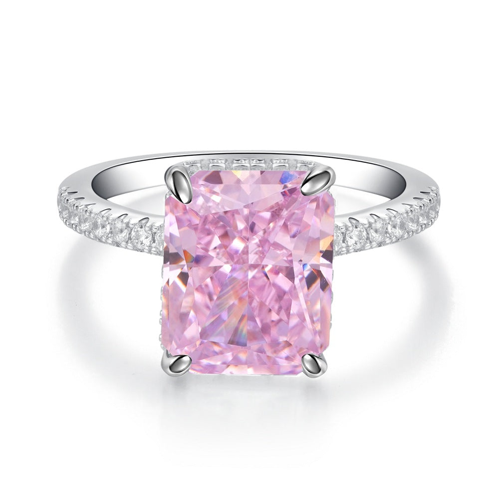 S925 Sterling Silver Ring for Women | Multicolor CZ Statement Ring - product photo 5 of 9