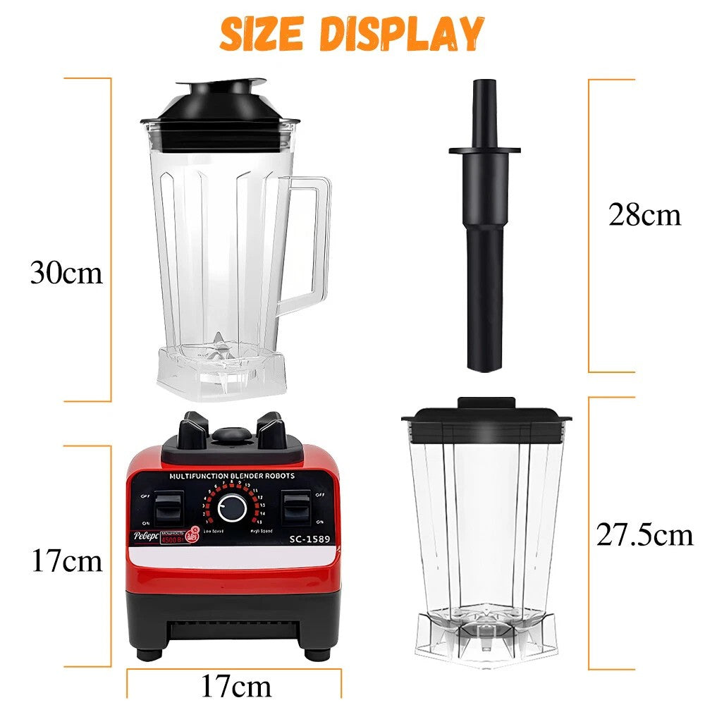 High-Speed Commercial Blender – 18,000 RPM Smoothie & Ice Crusher - product photo 6 of 10