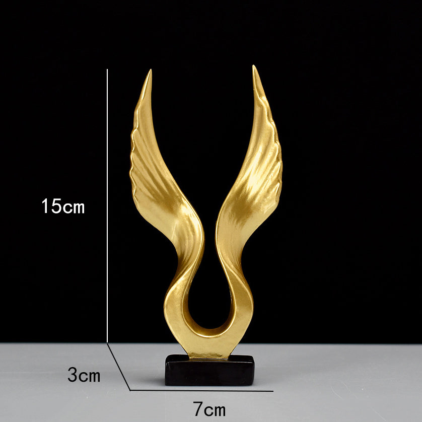 Mini Resin Wing Figurine – Decorative Angel & Roc Statue – photo 4 of 11