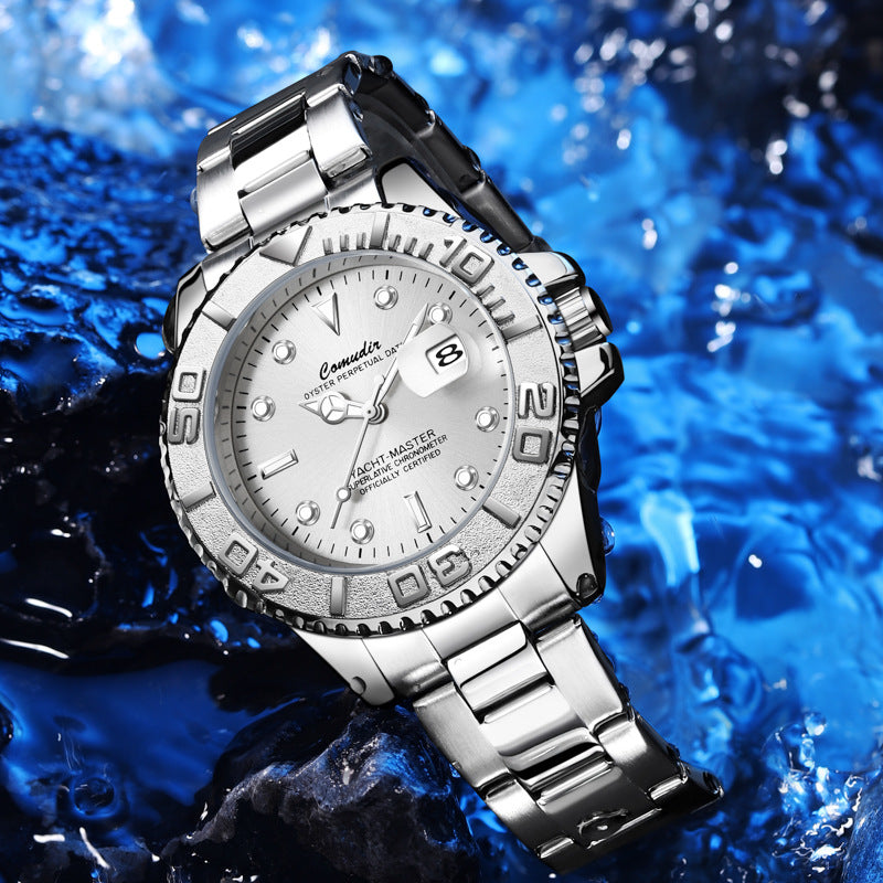 Diver-style watch - dial close-up
