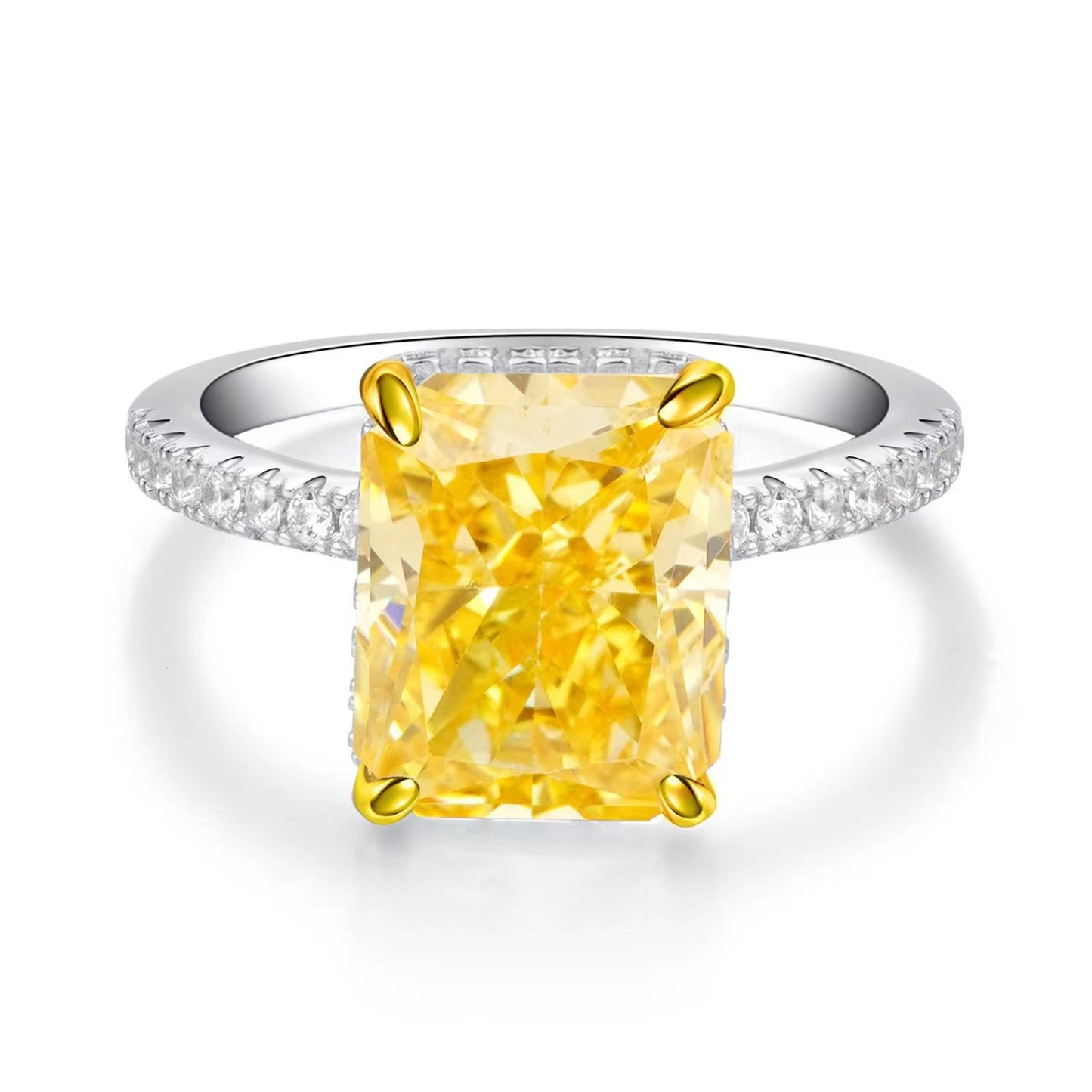S925 Sterling Silver Ring for Women | Multicolor CZ Statement Ring - product photo 3 of 9
