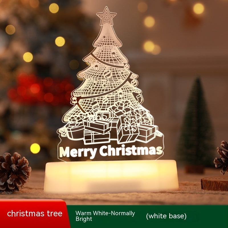 3D Acrylic LED Night Light – Christmas & Holiday Decorative Lamp - product photo 2 of 5