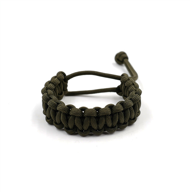 paracord bracelet color options laid out