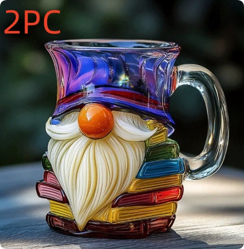 3D book stack mug, handle and grip detail