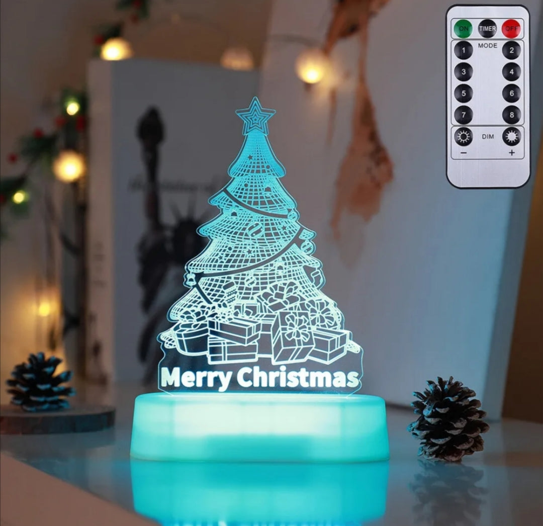 3D Acrylic LED Night Light – Christmas & Holiday Decorative Lamp - product photo 3 of 5