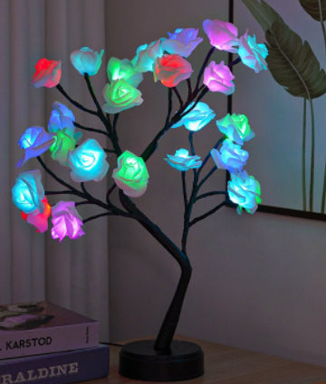 Rose fairy lamp, white rose variant