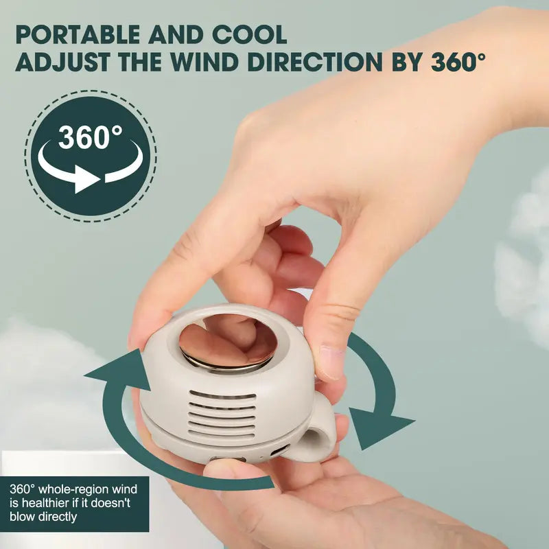 Mini Clip-On Fan – Portable USB Rechargeable Waist & Neck Fan – photo 3 of 11
