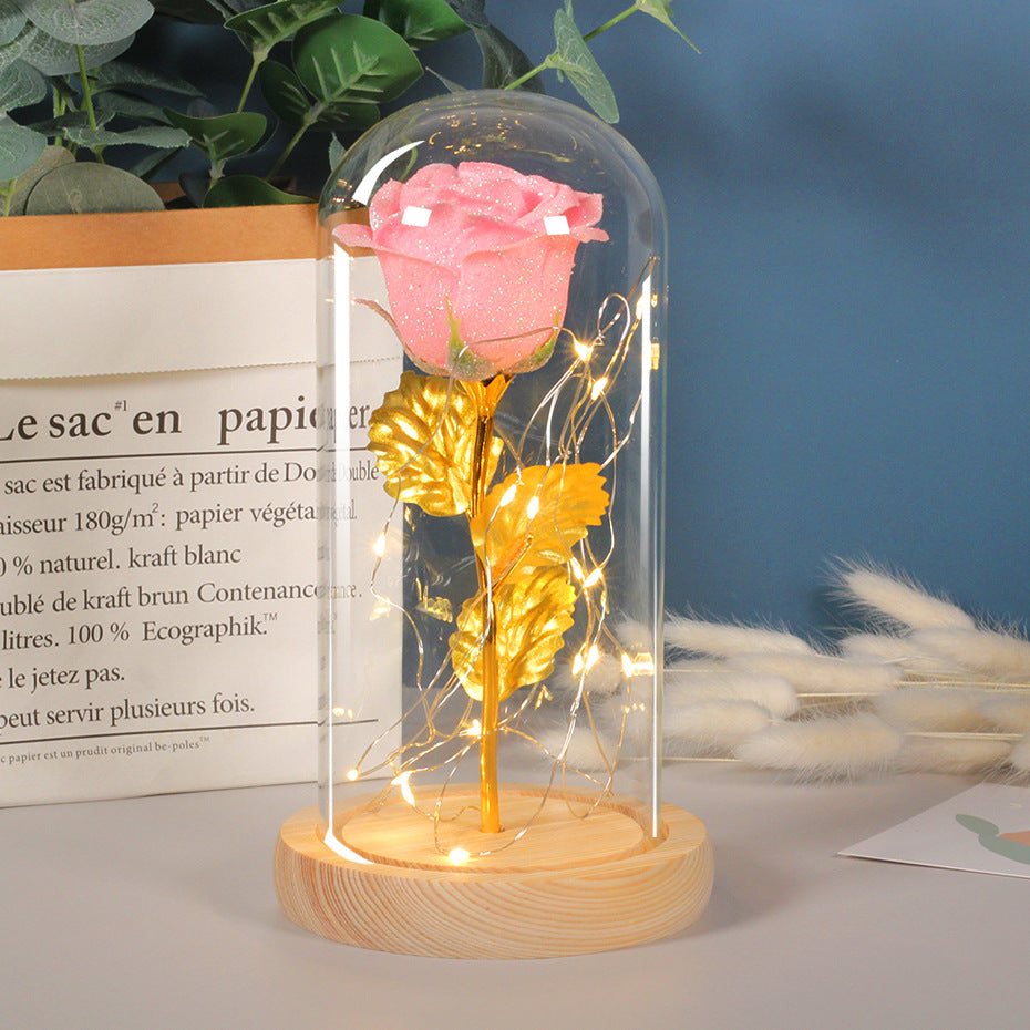 Eternal Rose LED Light in Glass Dome – Romantic Gift for Valentine's, Weddings & Mother's Day - product photo 8 of 8