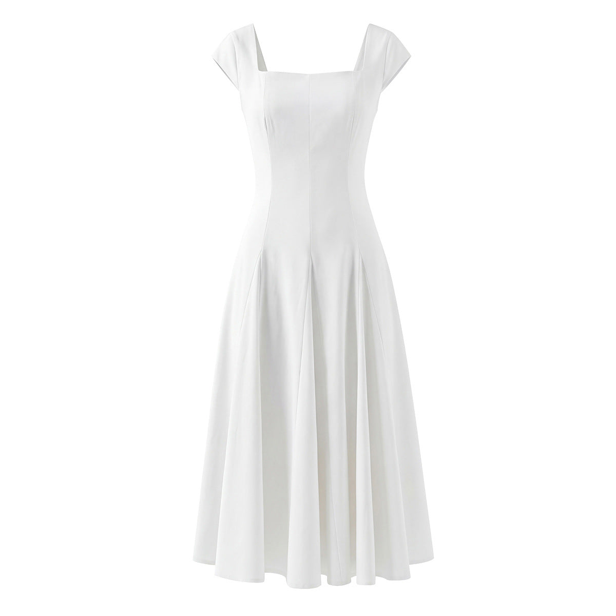 A-line dress - navy blue color
