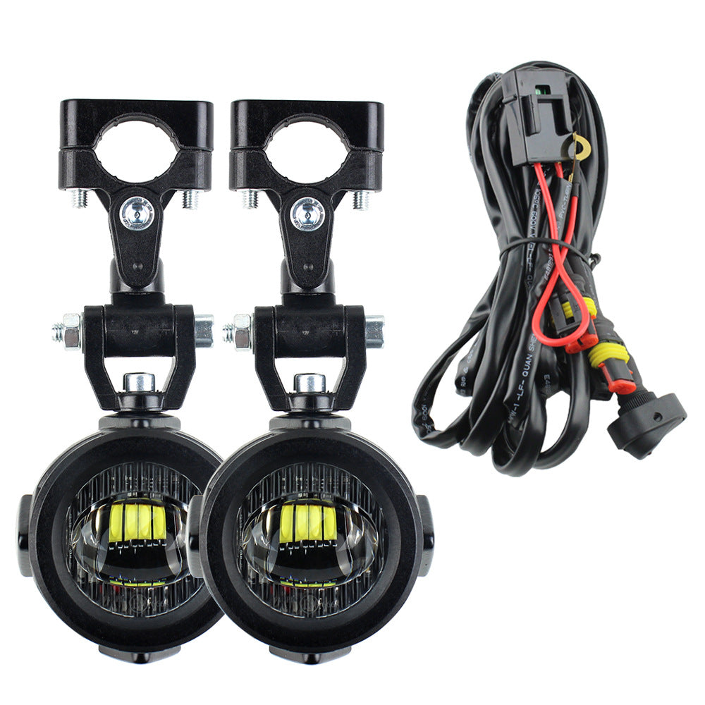 Motorcycle fog light - lens close-up