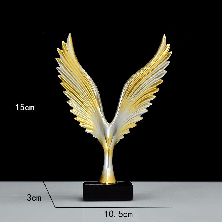 Mini Resin Wing Figurine – Decorative Angel & Roc Statue – photo 10 of 11