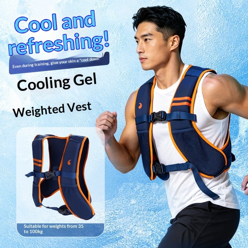 gel-cooling weighted vest, front view