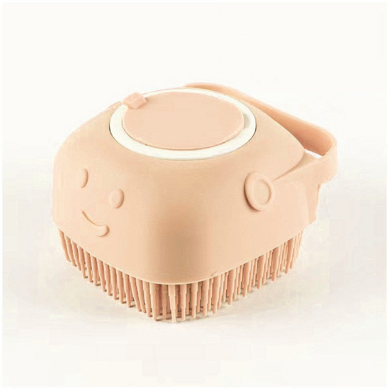 Silicone pet bath massage brush with shampoo dispenser for dogs and cats - view 11