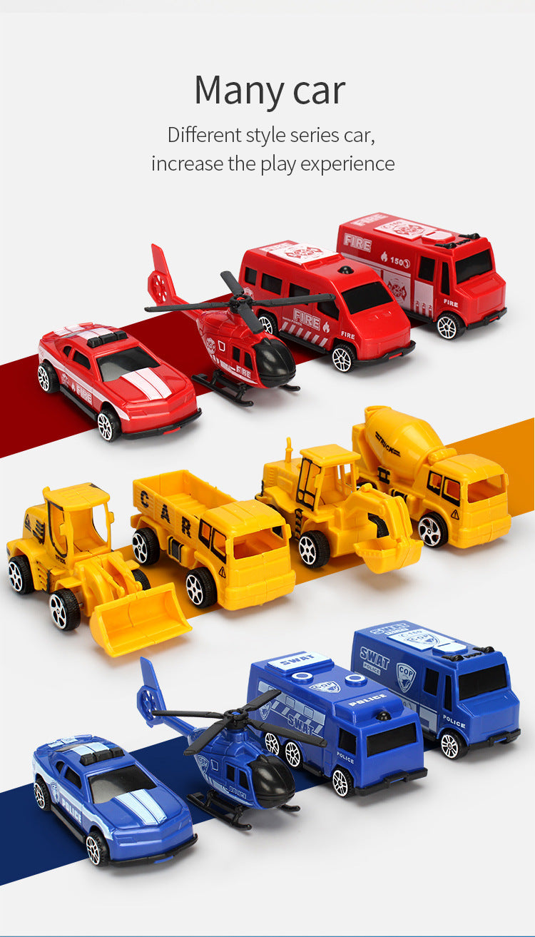 Kids' Sliding Track Fire Engine & Dinosaur Parking Playset - product photo 3