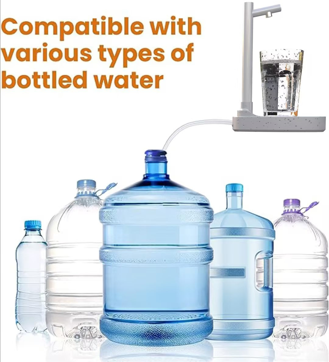 Automatic Water Dispenser Pump – Rechargeable Desktop Water Bottle Stand – photo 8 of 10
