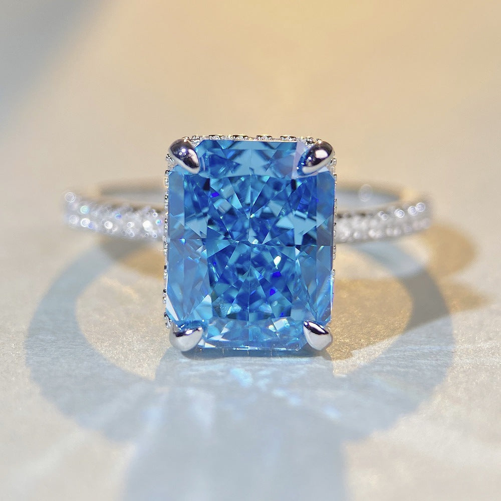 S925 Sterling Silver Ring for Women | Multicolor CZ Statement Ring - product photo 9 of 9