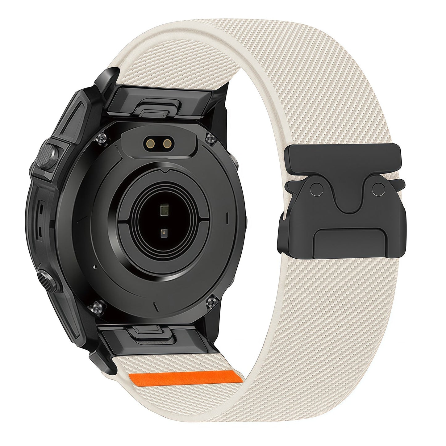 Quick-release nylon elastic watch strap – fabric weave close-up