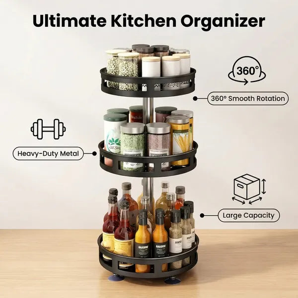 spice rack turntable base close-up