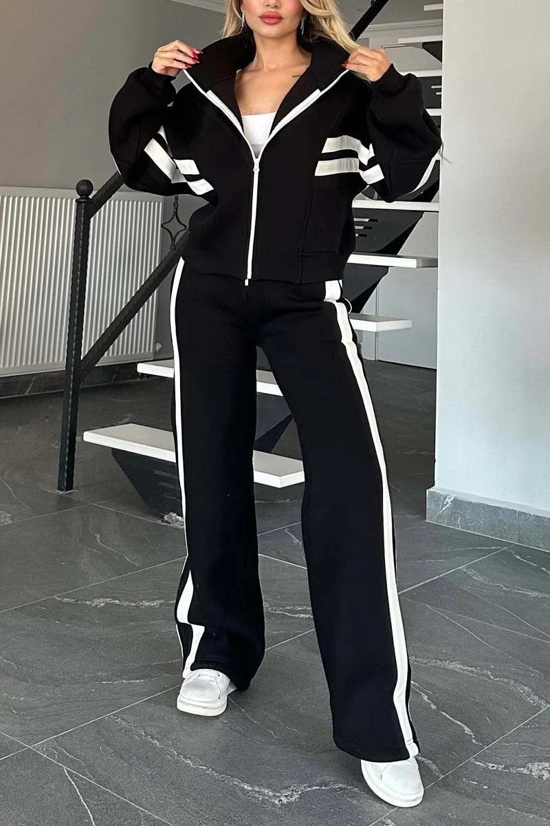 Casual sports set worn, back view