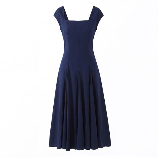 A-line dress - burgundy color