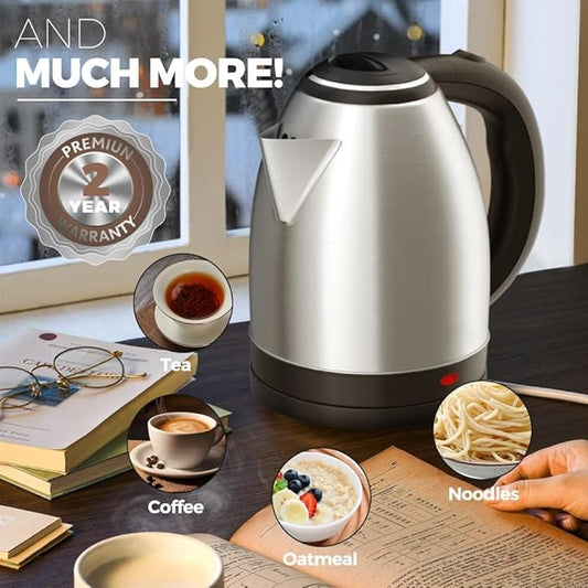 1.8L cordless electric kettle, front view