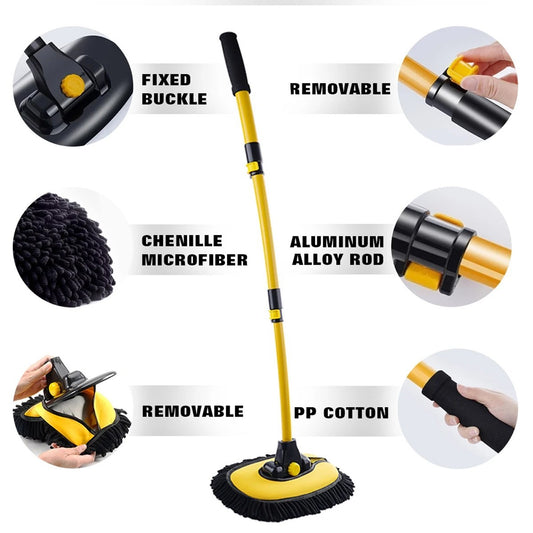 Telescopic Car Wash Brush with Long Handle - photo 1