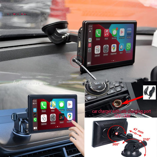 7" Portable Wireless CarPlay & Android Auto Screen with GPS Navigation - product photo 1 of 6
