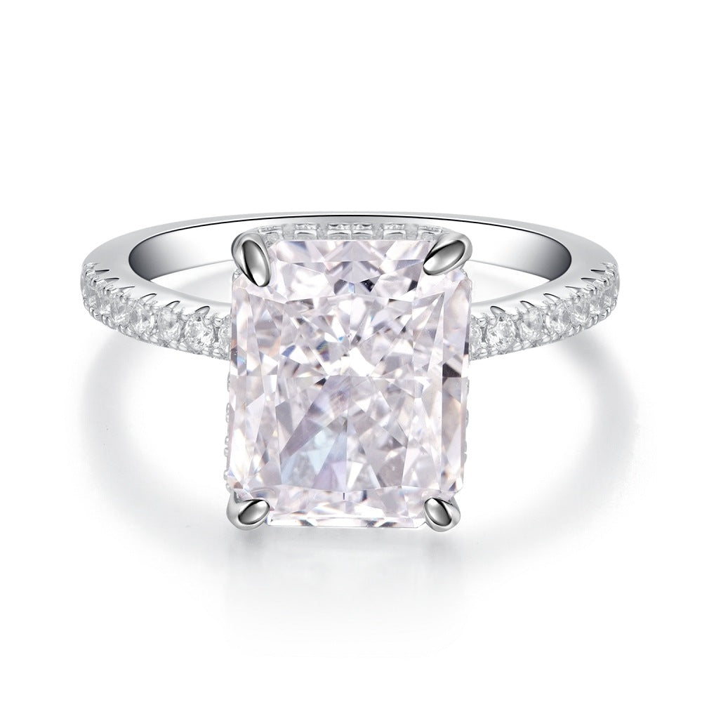 S925 Sterling Silver Ring for Women | Multicolor CZ Statement Ring - product photo 6 of 9
