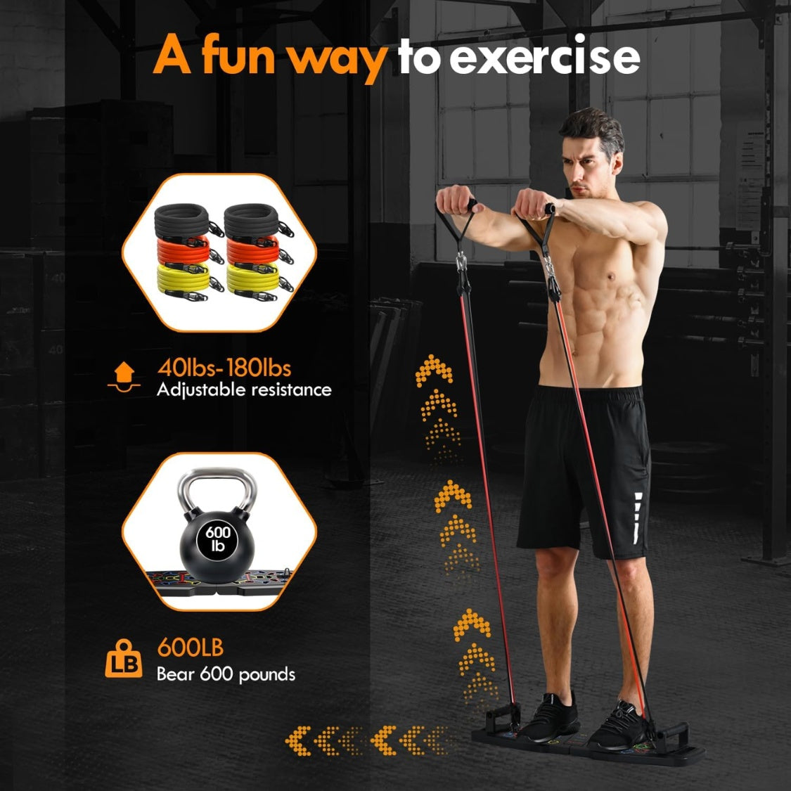 Push-up board folded for compact storage