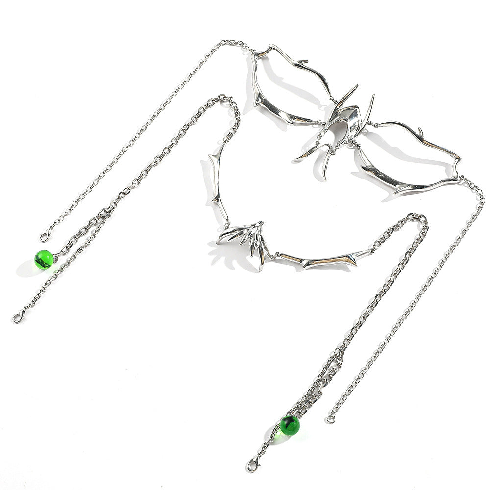 Streamline Metal Face & Nose Jewelry Set – Silver Body Decoration - product photo 9 of 9
