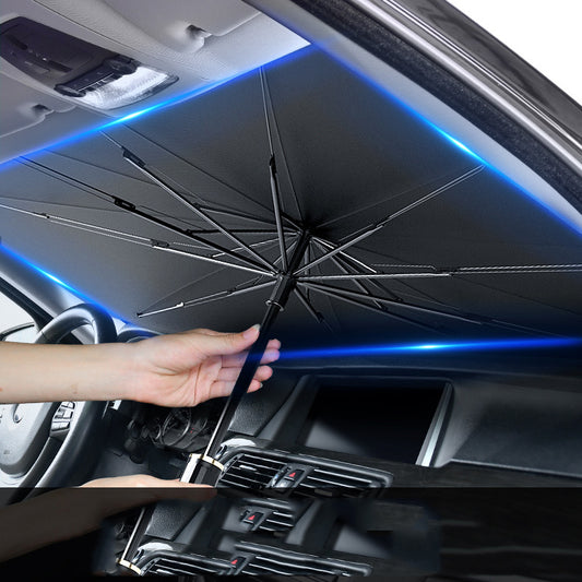 Foldable Car Windshield Sunshade – UV & Heat Blocking Umbrella Cover - product photo 1 of 8