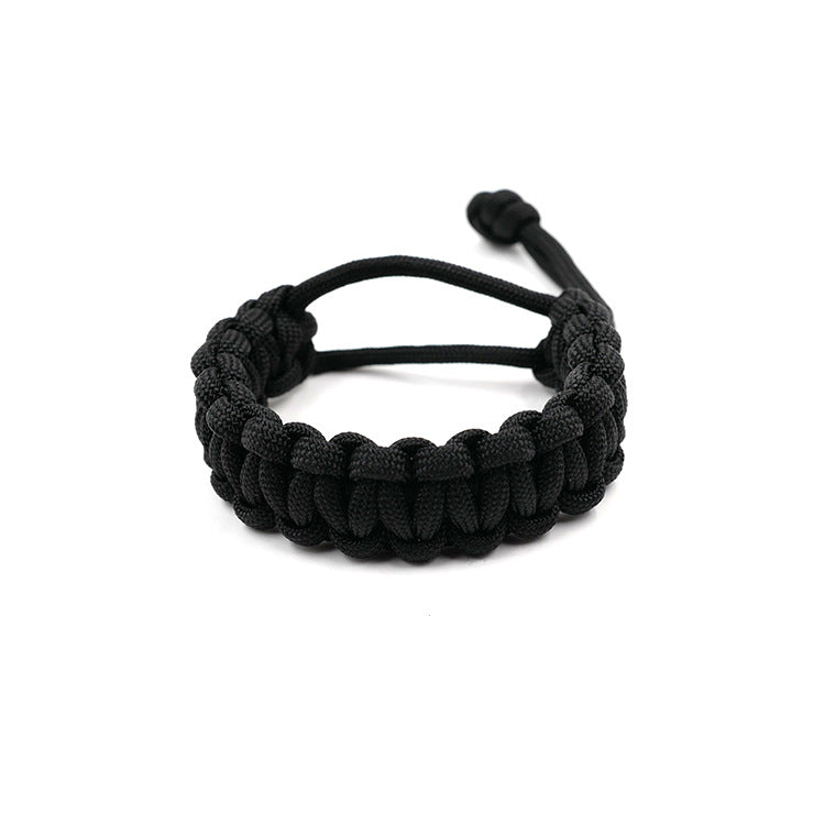 paracord bracelet worn on wrist
