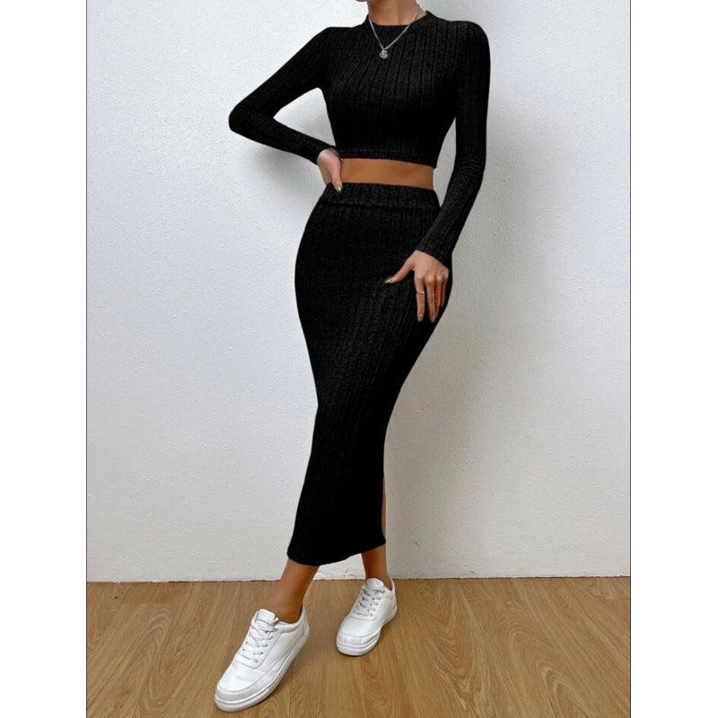 Knit sheath dress set - side view