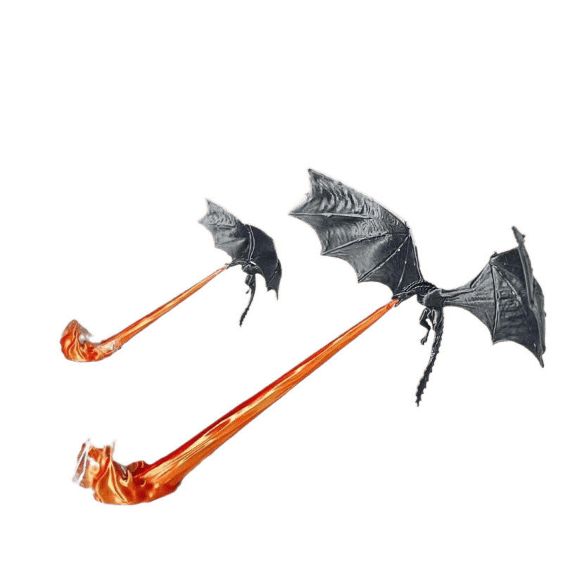 3D printed dragon bookshelf nook light with LED flame - view 4