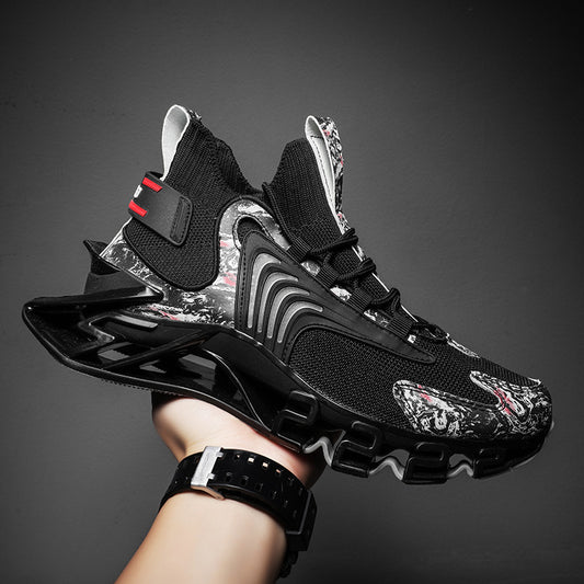 Men's mesh running sneakers - side view