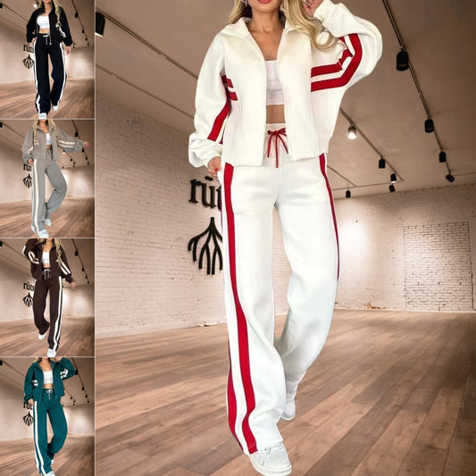 Women's two-piece sports tracksuit set