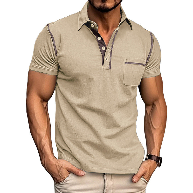 Men's Quick-Dry Polo Shirt – Henry Collar Breathable Cotton Tee - product photo 11 of 12