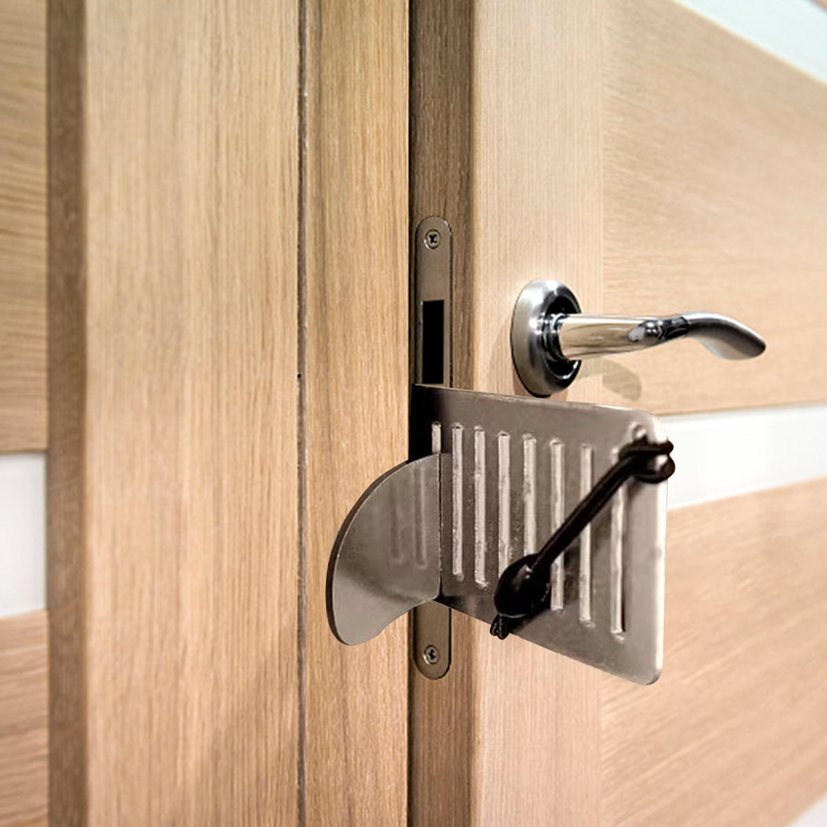 No-drill stainless steel door stopper - main product photo