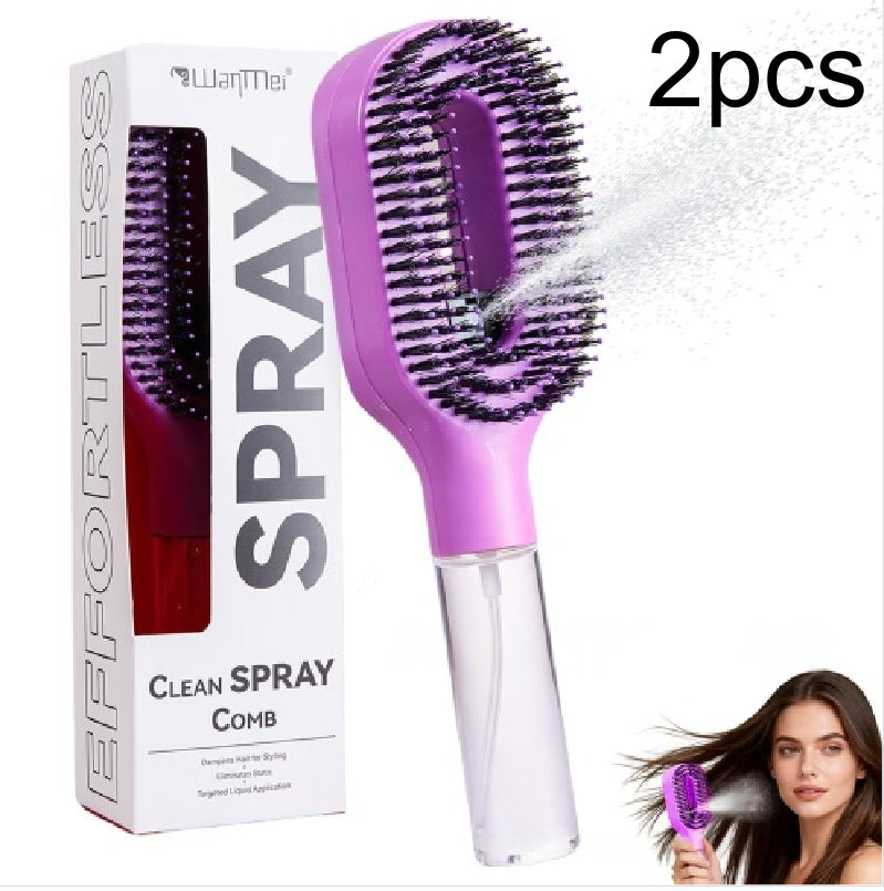 Detangling spray comb shown in Caramel color option