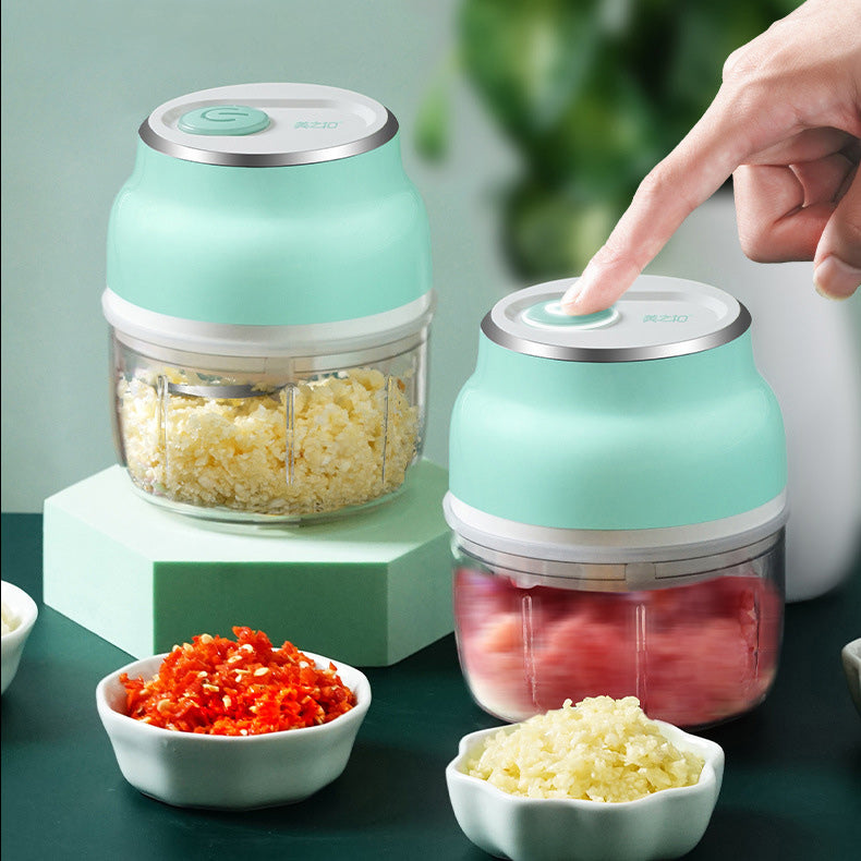 portable electric mini garlic chopper, full view