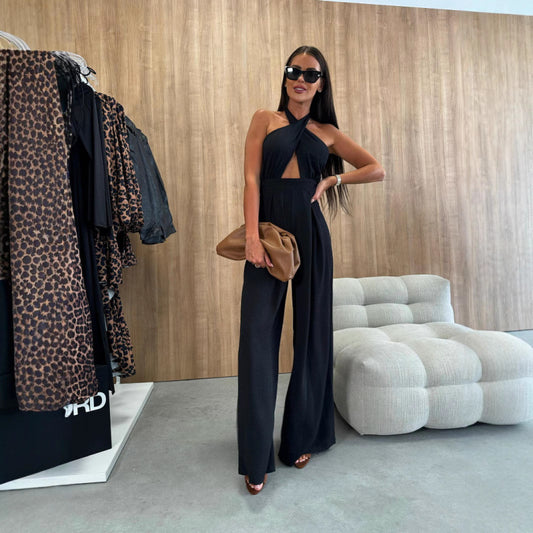 Halter-Neck Backless Jumpsuit - photo 1