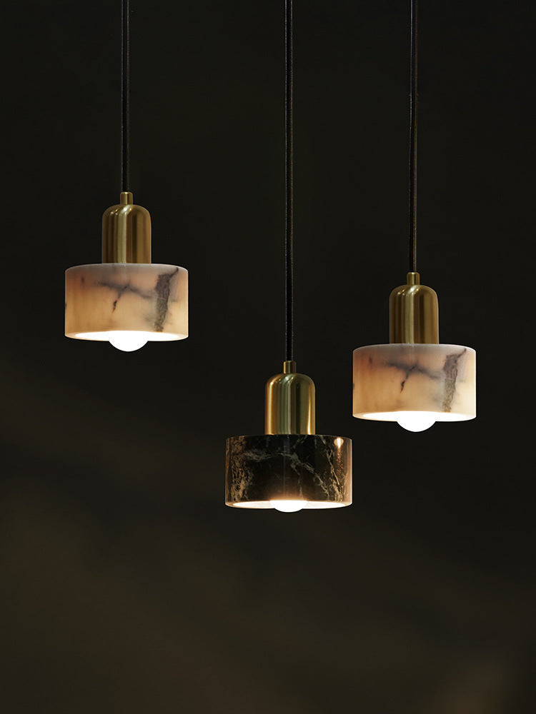 Marble-Style LED Bedside Pendant Light - photo 4