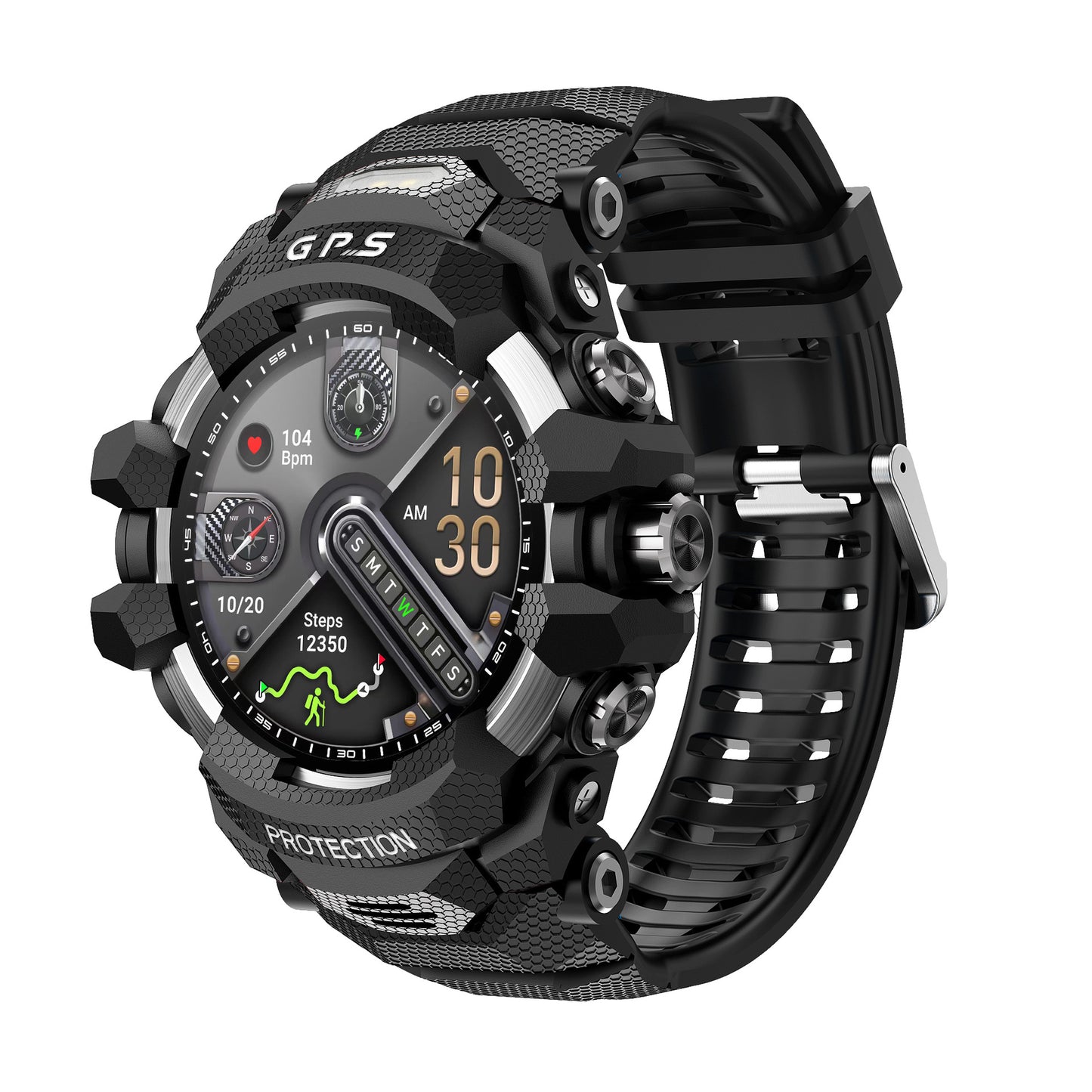 Outdoor sport smart watch in red